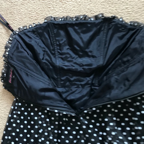 VINTAGE BETSEY JOHNSON Strapless Polka Dot Dress 8 - Picture 6 of 8